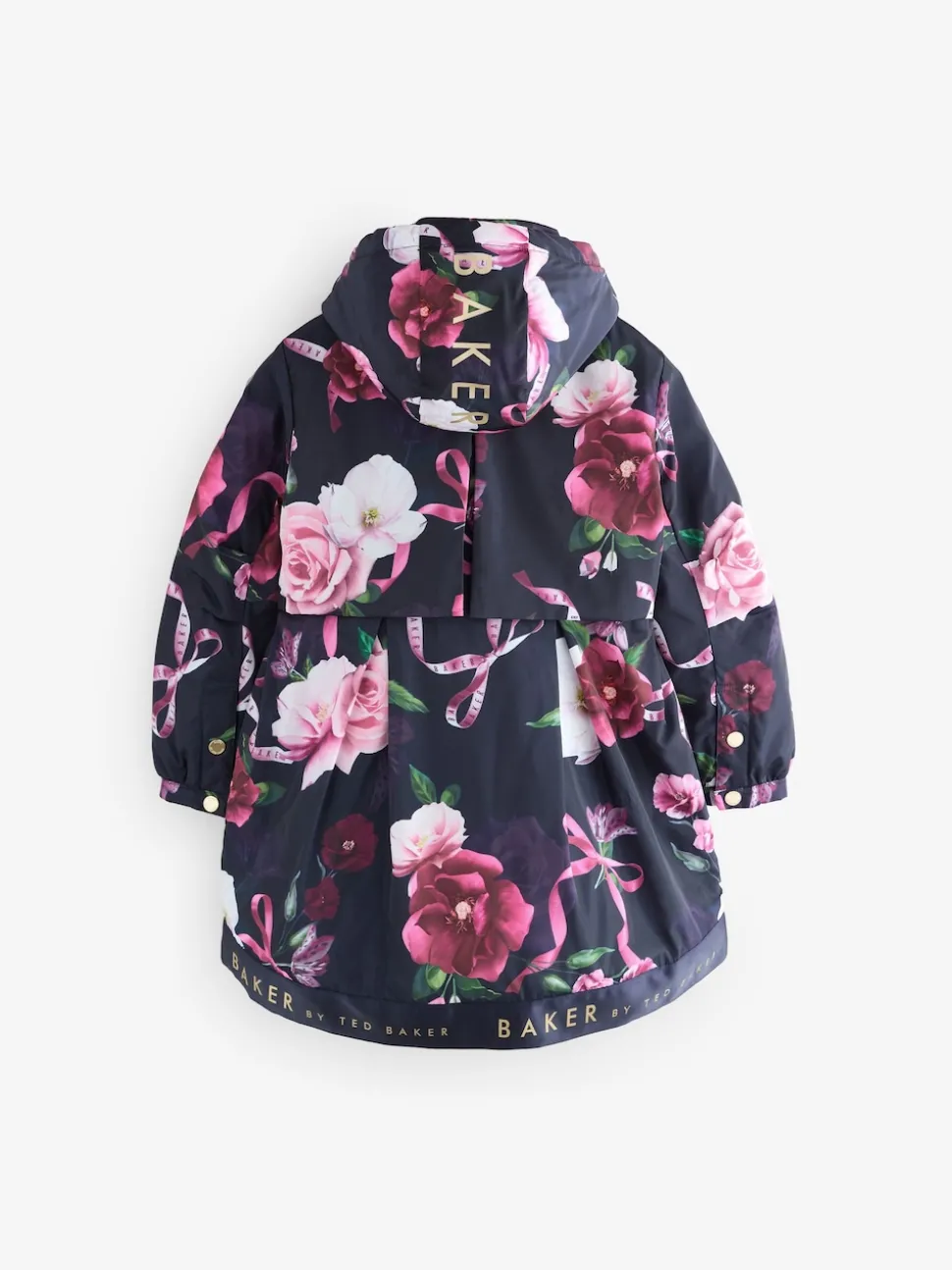 Baker by Ted Baker Shower Resistant Branded Hem Raincoat