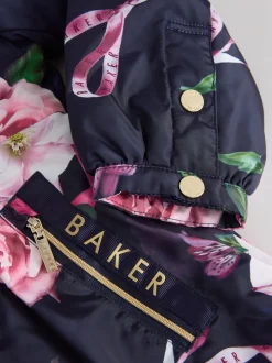 Baker by Ted Baker Shower Resistant Branded Hem Raincoat