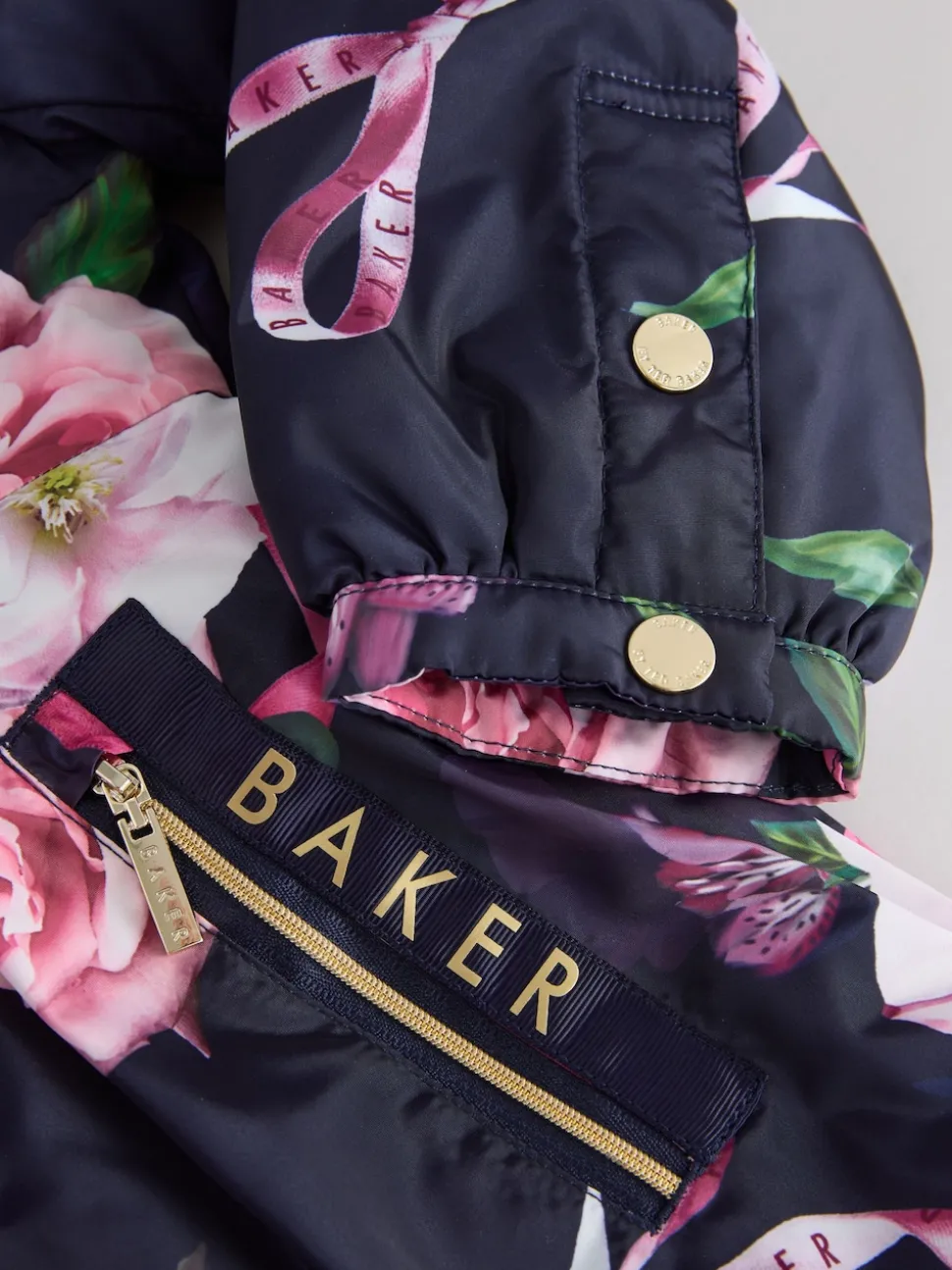 Baker by Ted Baker Shower Resistant Branded Hem Raincoat