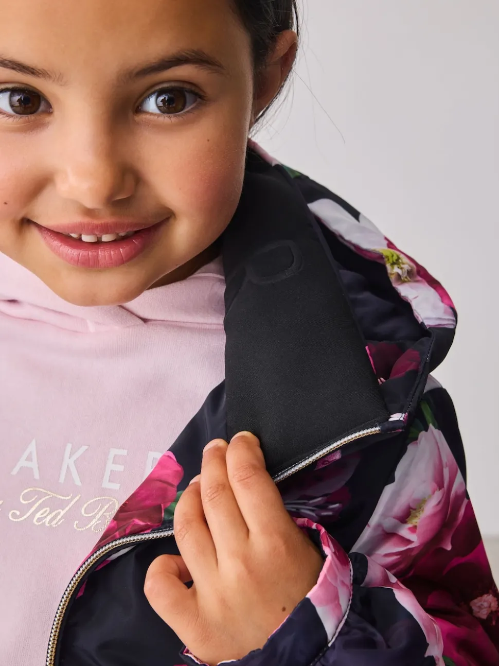 Baker by Ted Baker Shower Resistant Branded Hem Raincoat