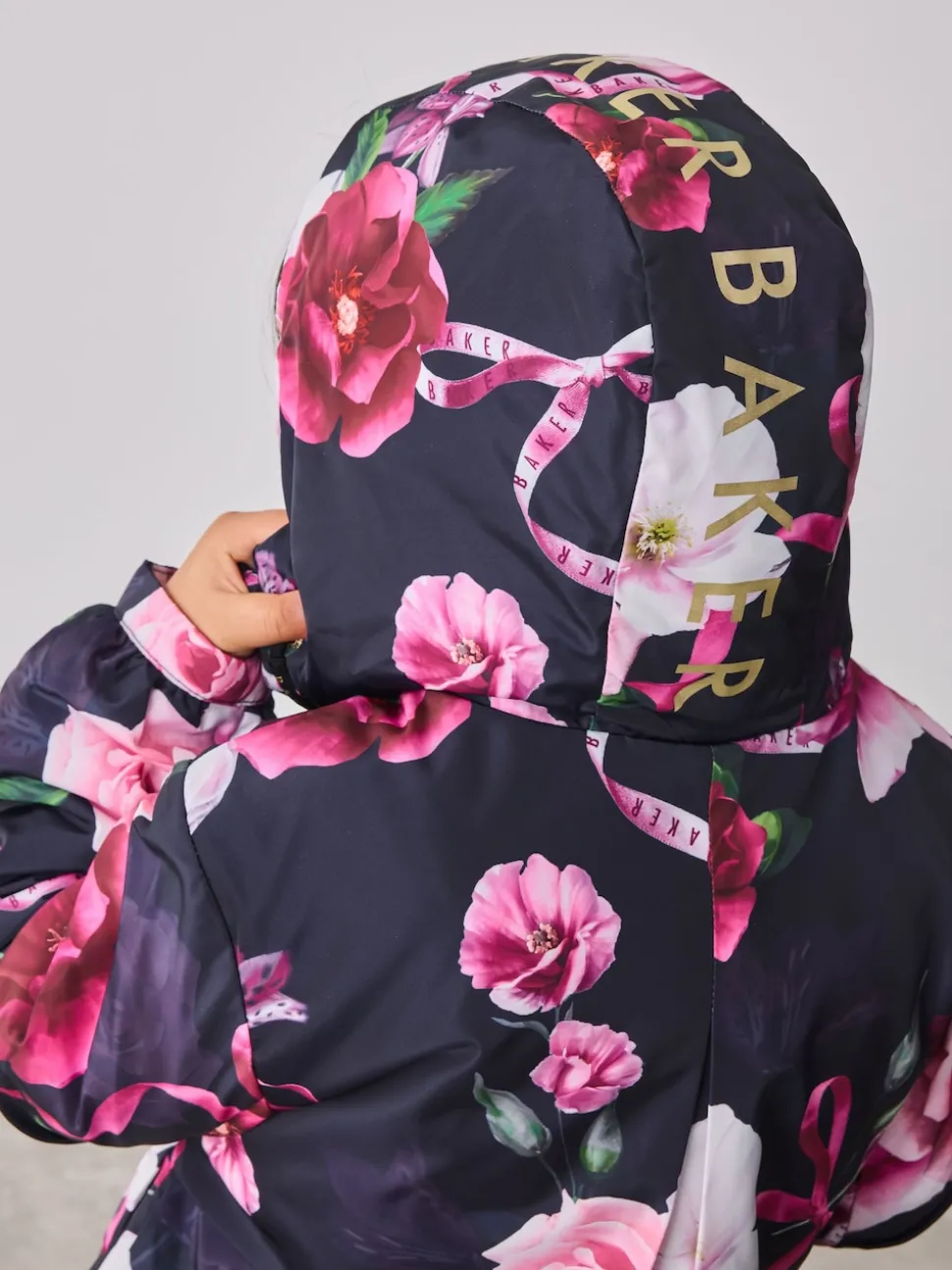 Baker by Ted Baker Shower Resistant Branded Hem Raincoat