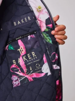 Baker by Ted Baker Shower Resistant Branded Hem Raincoat