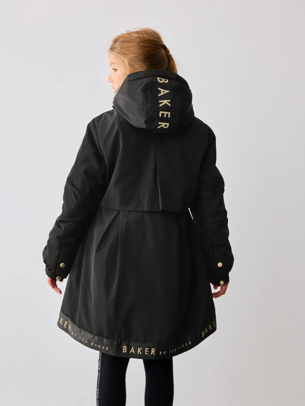Baker by Ted Baker Shower Resistant Branded Hem Raincoat
