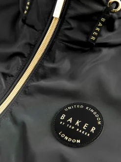 Baker by Ted Baker Shower Resistant Branded Hem Raincoat