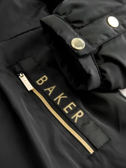Baker by Ted Baker Shower Resistant Branded Hem Raincoat