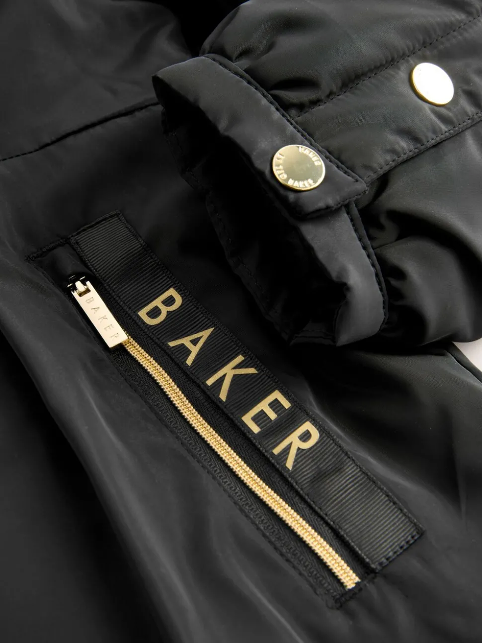 Baker by Ted Baker Shower Resistant Branded Hem Raincoat