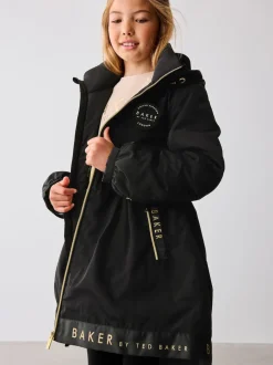 Baker by Ted Baker Shower Resistant Branded Hem Raincoat