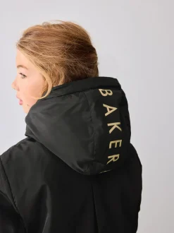 Baker by Ted Baker Shower Resistant Branded Hem Raincoat