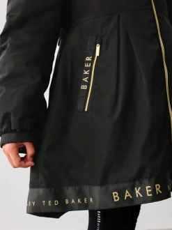 Baker by Ted Baker Shower Resistant Branded Hem Raincoat