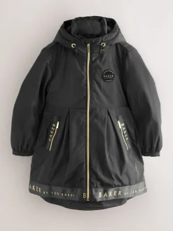 Baker by Ted Baker Shower Resistant Branded Hem Raincoat