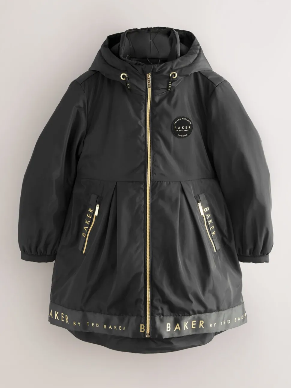 Baker by Ted Baker Shower Resistant Branded Hem Raincoat