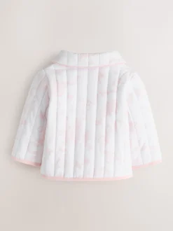 Baker by Ted Baker White Bunny Print Quilted Jacket