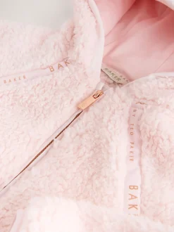 Baker by Ted Baker Zip-Through Hooded Borg Fleece Jacket