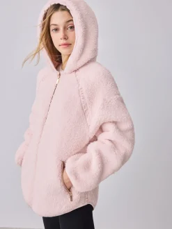 Baker by Ted Baker Zip-Through Hooded Borg Fleece Jacket