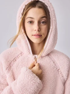 Baker by Ted Baker Zip-Through Hooded Borg Fleece Jacket