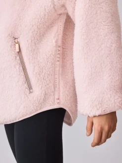 Baker by Ted Baker Zip-Through Hooded Borg Fleece Jacket