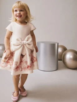 Ballet Pink Scuba Occasion Dress (3mths-7yrs)