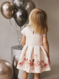 Ballet Pink Scuba Occasion Dress (3mths-7yrs)