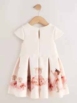 Ballet Pink Scuba Occasion Dress (3mths-7yrs)
