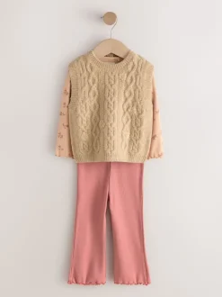 Beige Knitted Jumper and Leggings Set (3mths-7yrs)