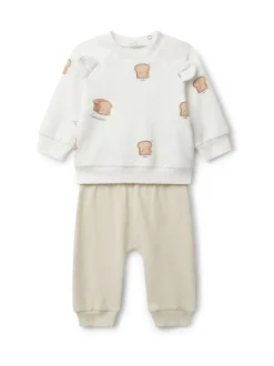 Benetton Baby Natural Printed Top & Leggings Set