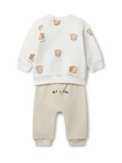 Benetton Baby Natural Printed Top & Leggings Set