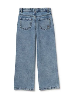 Benetton Blue Emebellished Straight Fit Jeans