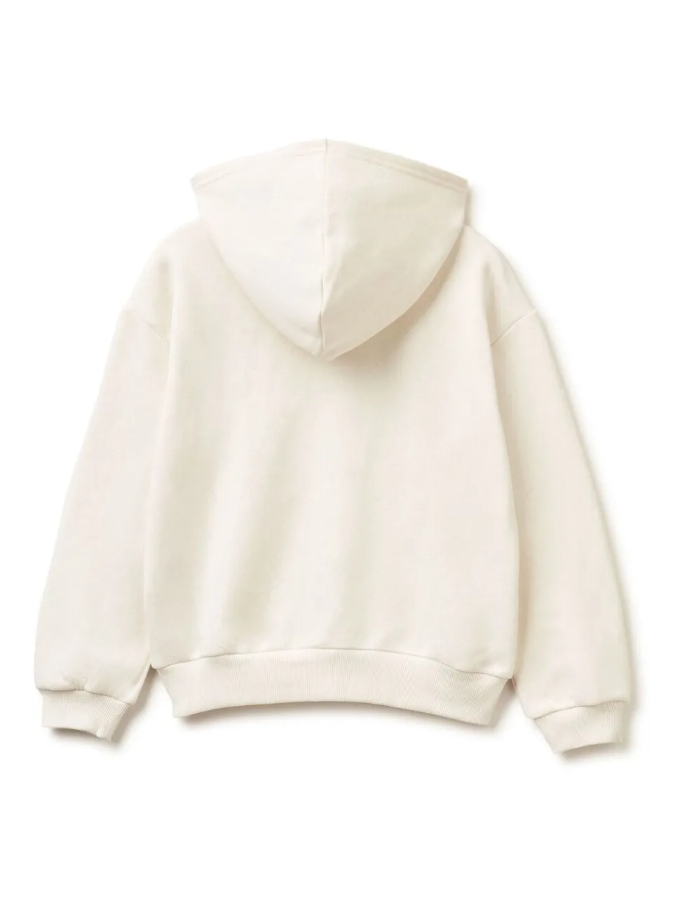 Benetton Cream Full Zip Star Hoodie