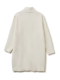 Benetton Cream High Neck Knitted Dress
