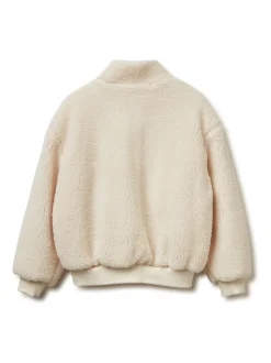Benetton Fleece Zip Up Cream Jacket