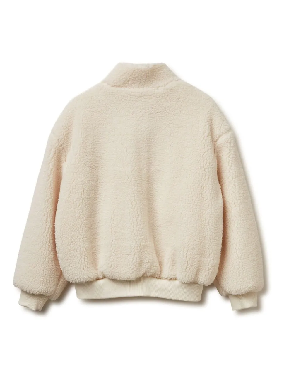 Benetton Fleece Zip Up Cream Jacket