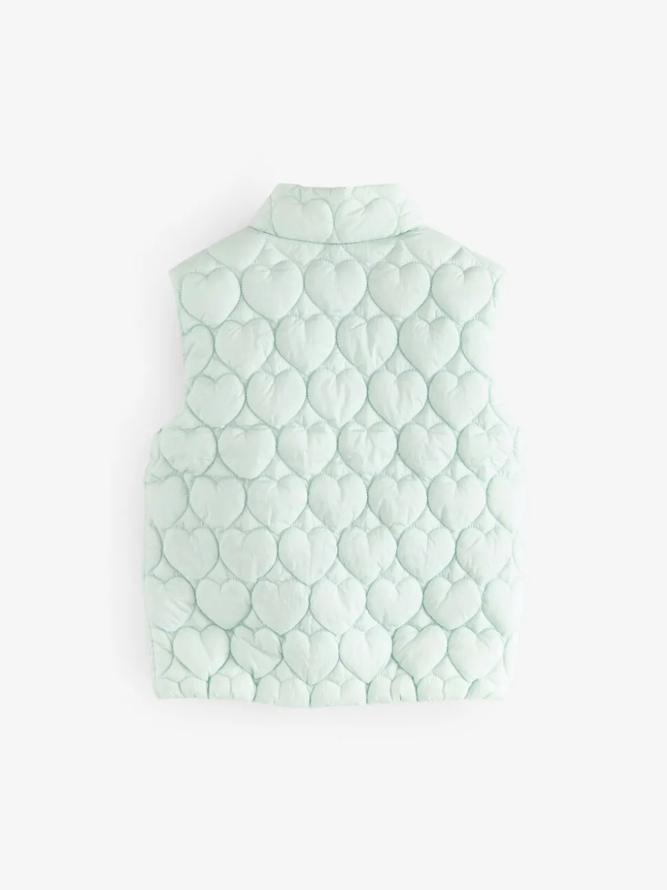 Benetton Girls Blue Heart Quilted Gilet