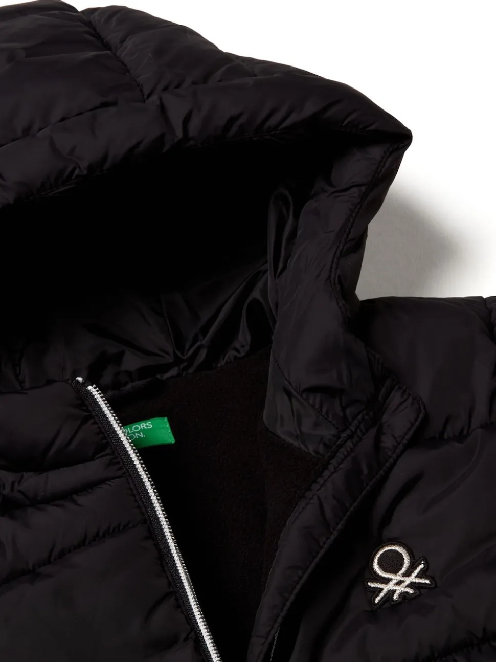 Benetton Girls Oversized Paddded Black Coat (6-14 yrs)