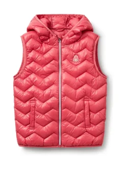 Benetton Girls Pink Quilted Gilet