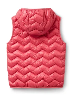 Benetton Girls Pink Quilted Gilet