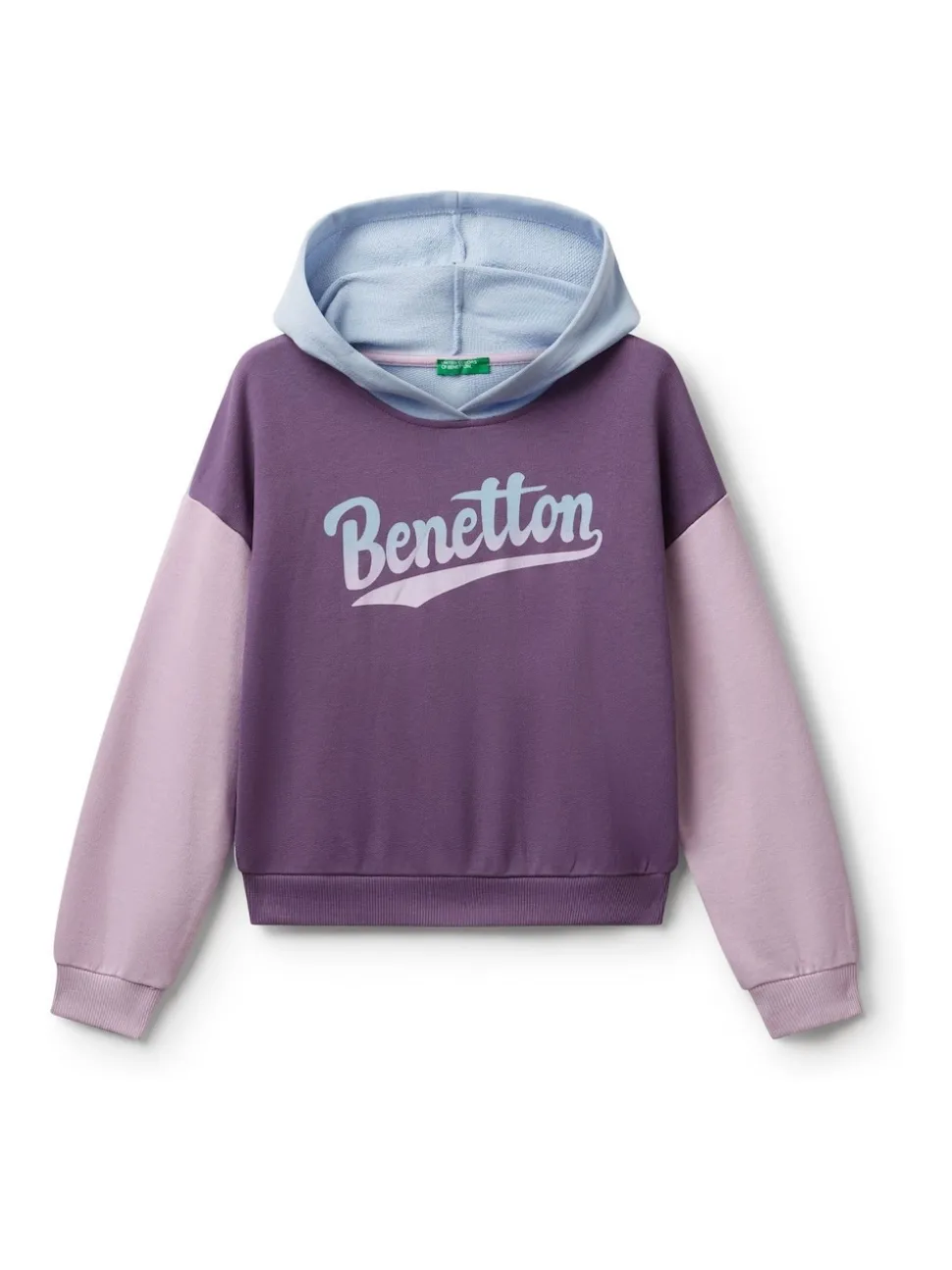 Benetton Girls Purple Printed Logo Hoodie (6-14 yrs)