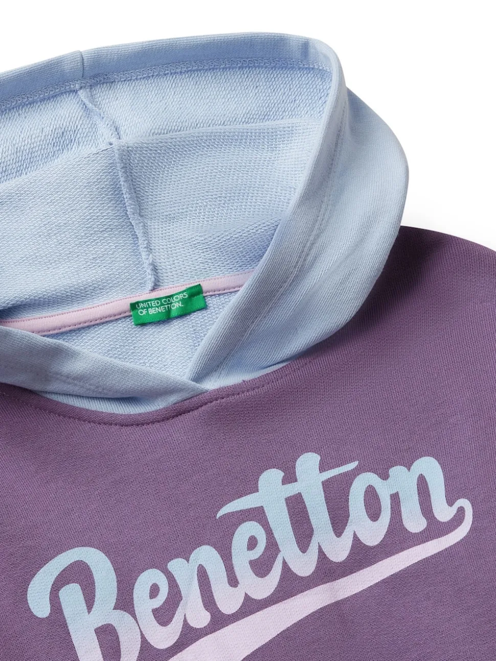 Benetton Girls Purple Printed Logo Hoodie (6-14 yrs)