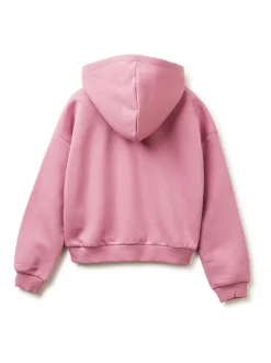 Benetton Sequin Cropped Hoodie