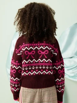 Berry Bow Christmas Jumper (3-16yrs)