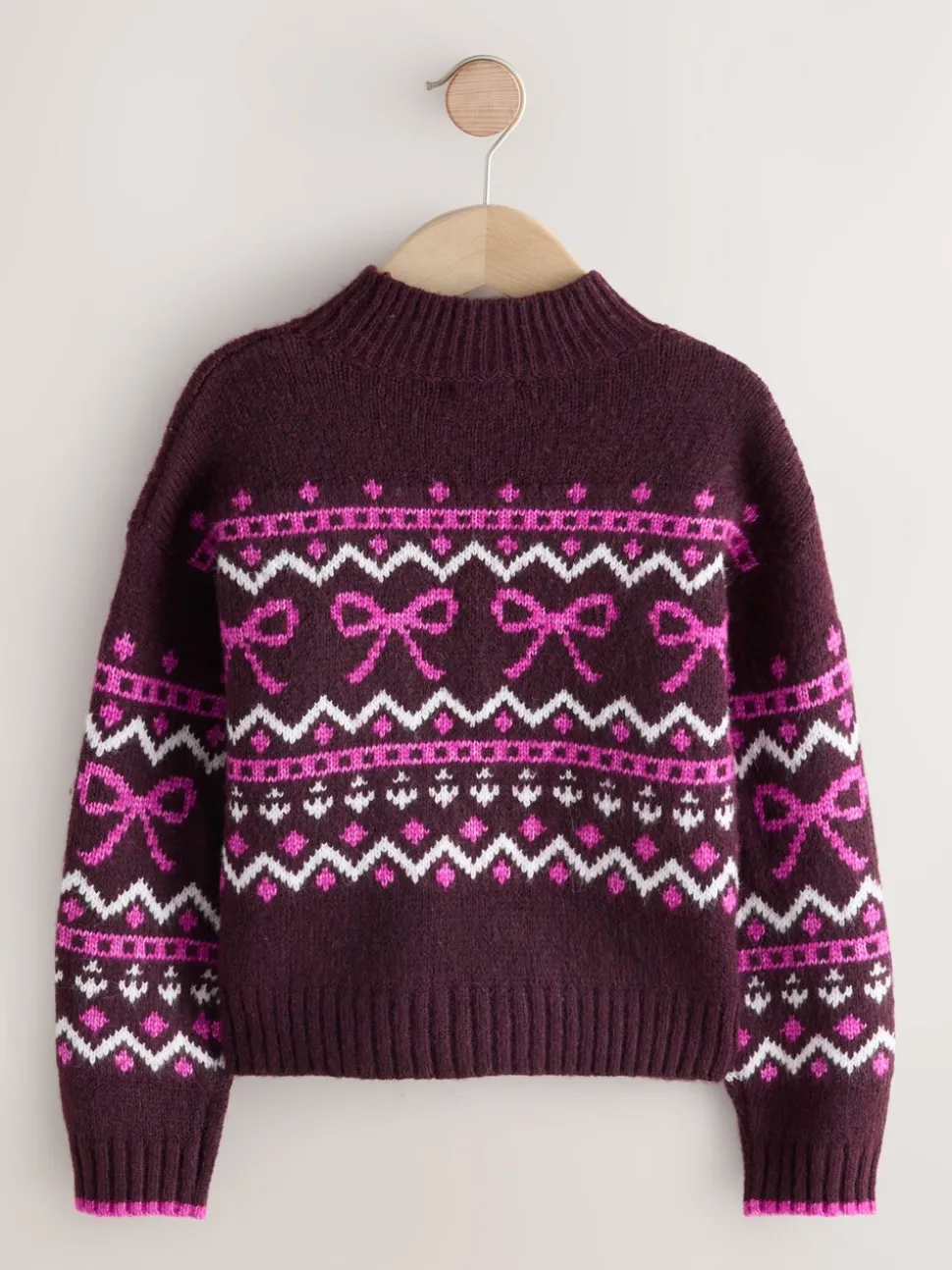 Berry Bow Christmas Jumper (3-16yrs)