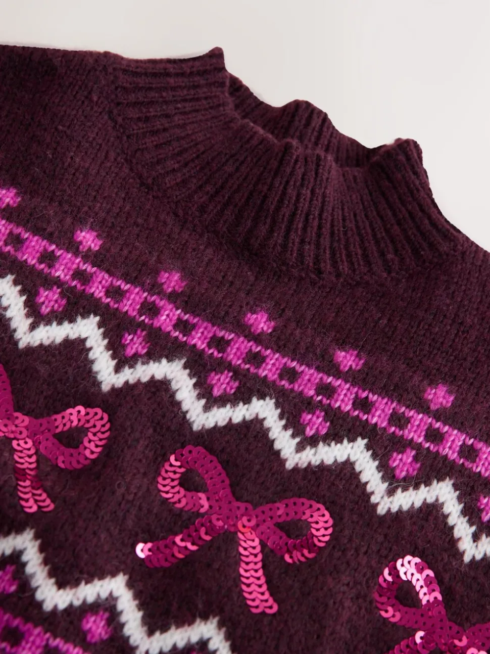 Berry Bow Christmas Jumper (3-16yrs)