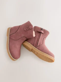 Berry Pink Ankle Western Boots