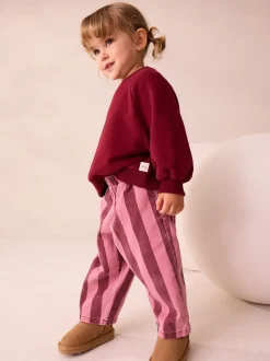 Berry Pink Stripe Trousers (3mths-7yrs)