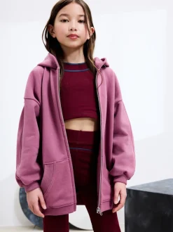 Berry Pink Zip Through Hoodie (3-16yrs)