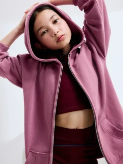 Berry Pink Zip Through Hoodie (3-16yrs)