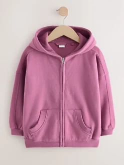 Berry Pink Zip Through Hoodie (3-16yrs)