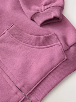 Berry Pink Zip Through Hoodie (3-16yrs)
