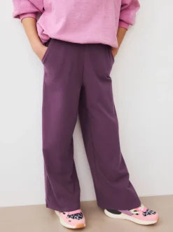 Berry Purple 1 Pack Wide Leg Jersey Trousers (3-16yrs)