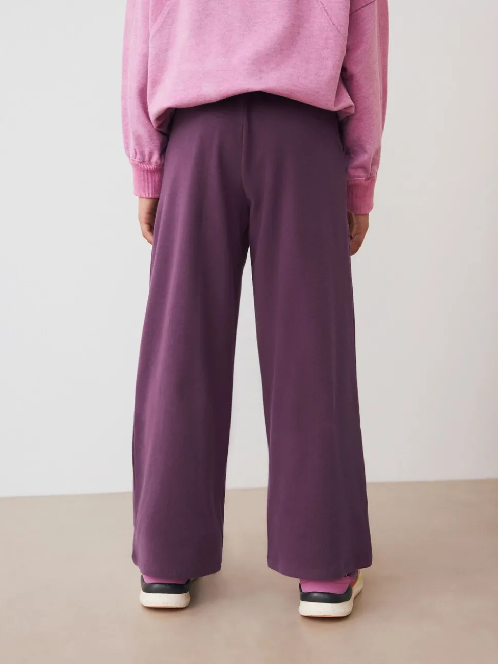 Berry Purple 1 Pack Wide Leg Jersey Trousers (3-16yrs)
