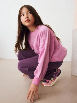 Berry Purple 1 Pack Wide Leg Jersey Trousers (3-16yrs)